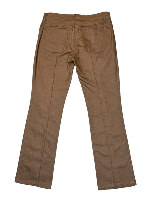 Vintage 2000s Marc Jacobs Tan Denim Mid-Rise Slim Fit Straight Leg Trousers | 30 Inch Waist