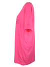 Vintage 90s Emporio Armani Swimwear Men's Bright Hot Pink Graphic Logo Crew Neck Short Sleeve T-Shirt | Size XL