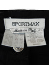 Vintage 2000s Y2K Sportmax Minimalist Basic Solid Black Straight Leg Cigarette Style Trouser Pant Jeans | 28 Inch Waist