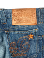 Vintage 2000s Y2K Dolce & Gabbana Mid-Rise 3/4 Length Medium Wash Faded Denim Capris | 31 Inch Waist