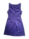 Vintage 2000s Y2K Rocco Barocco Bright Purple Formal Knee Length Sleeveless Dress with Buckle Detail | Size M