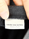 Vintage 2000s Y2K Dries van Noten Designer Minimalist Streetwear Oversized Dark Grey Cutoff Muscle Tee Pullover Shirt | Size S-L