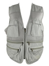 Vintage 2000s Y2K Utility Gorpcore Basic Grey Utility Vest with Pockets