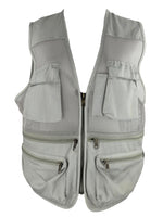 Vintage 2000s Y2K Utility Gorpcore Basic Grey Utility Vest with Pockets
