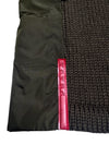 Vintage 2000s Y2K Prada Subversive Gorpcore Wool & Nylon Moss Green Double Zip Up Hooded Knit Sweater | Women’s Size M