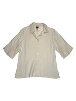 Vintage 2000s GIANFRANCO FERRE Beige Button Up Half Sleeve Shirt | Size S-M