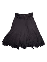 Vintage 2000s MARELLA Low Rise Brown Circle Midi Skirt with Belt & Elasticated Waist | Size M