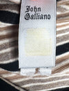 Vintage 2000s Y2K John Galliano Striped Short Sleeve T-Shirt | Size S-M