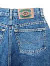 Vintage 2000s Y2K Fiorucci Mid High Rise Fitted Blue Jean Denim Mini Skirt | 28 Inch Waist