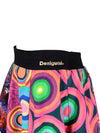 Vintage 2000s Y2K Desigual Psychedelic Abstract Geometric Op-Art Patterned Skater Circle Mini Skirt | Size XS