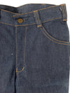 Vintage 70s Hippie Bohemian Western Style Dark Blue Wash High Waisted Bootcut Straight Flare Denim Jeans | Size XXS
