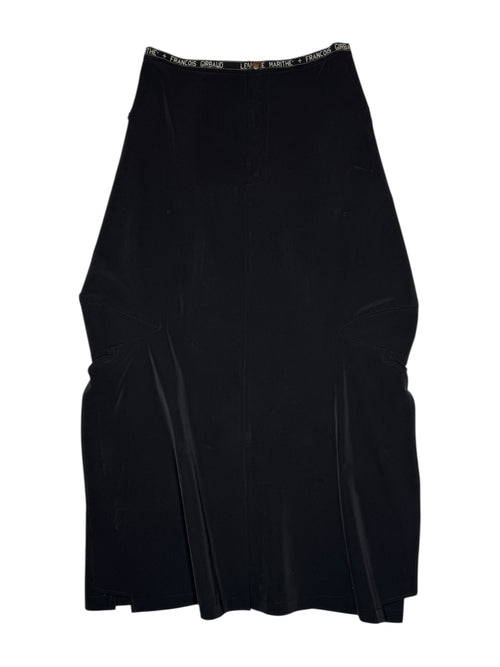 Vintage 2000s Marithé + François Girbaud Avant Garde Black High Waisted Structured Maxi Skirt | Size S