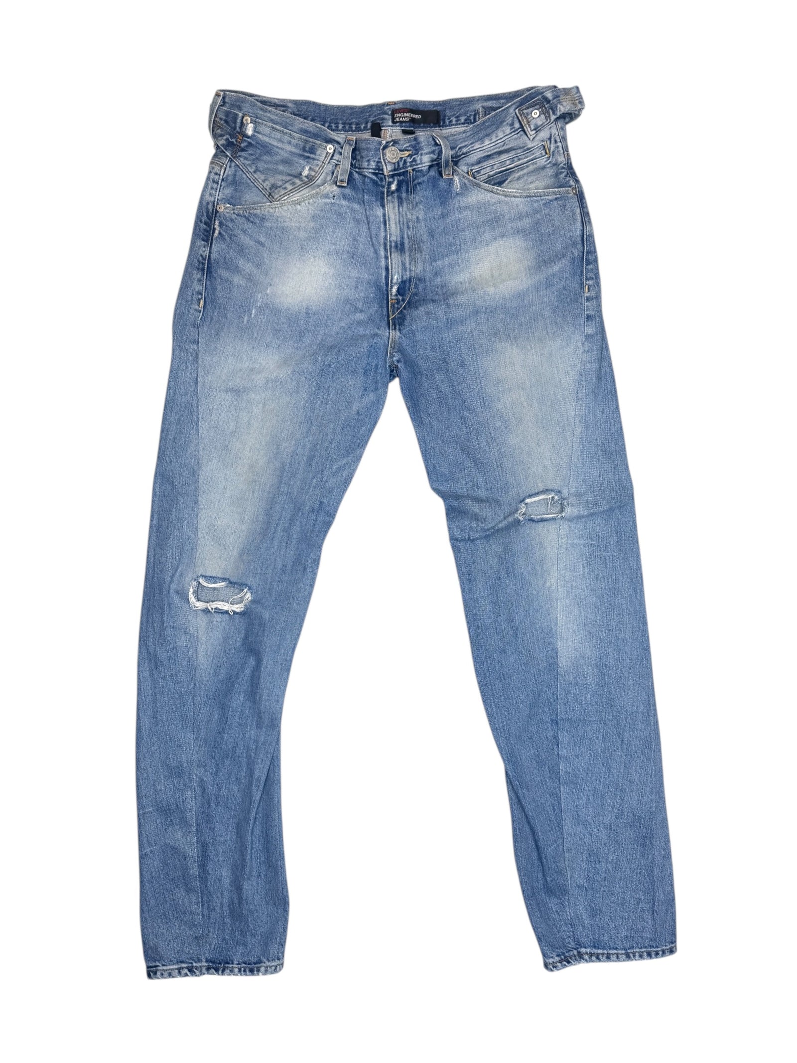 Vintage 2000s Men's LEVI’S ENGINEERED Distressed Blue Stonewash Denim Jeans | 34 Inch Waist