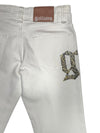 Vintage 2000s Galliano White Low Rise Slim Fit Skinny Jeans | 28 Inch Waist