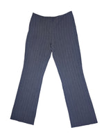 Vintage 2000s Y2K Grey Pinstripe Suitpants with Pink Side Stripe Detail | 26 Inch Waist