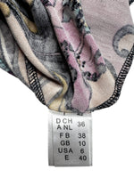 Vintage 2000s Y2K Missoni Silk Multicoloured Abstract Floral Collared Long Sleeve Button Up Blouse | Size S-M