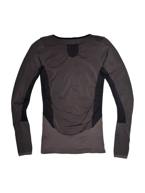 Vintage 2000s MARITHÉ & FRANÇOIS GIRBAUD Brown Long Sleeve Thermal Layer Top | Size XS-S