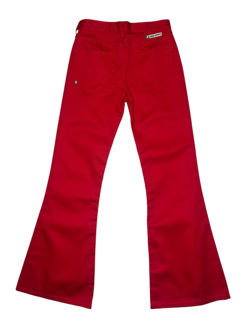 Vintage 2000s Red Mid-Rise Bootcut Flared Denim Trousers | Size XS-S