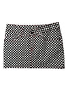 Tiger of Sweden Low Rise Black & White Checkered Micro Mini Denim Skirt | Size M