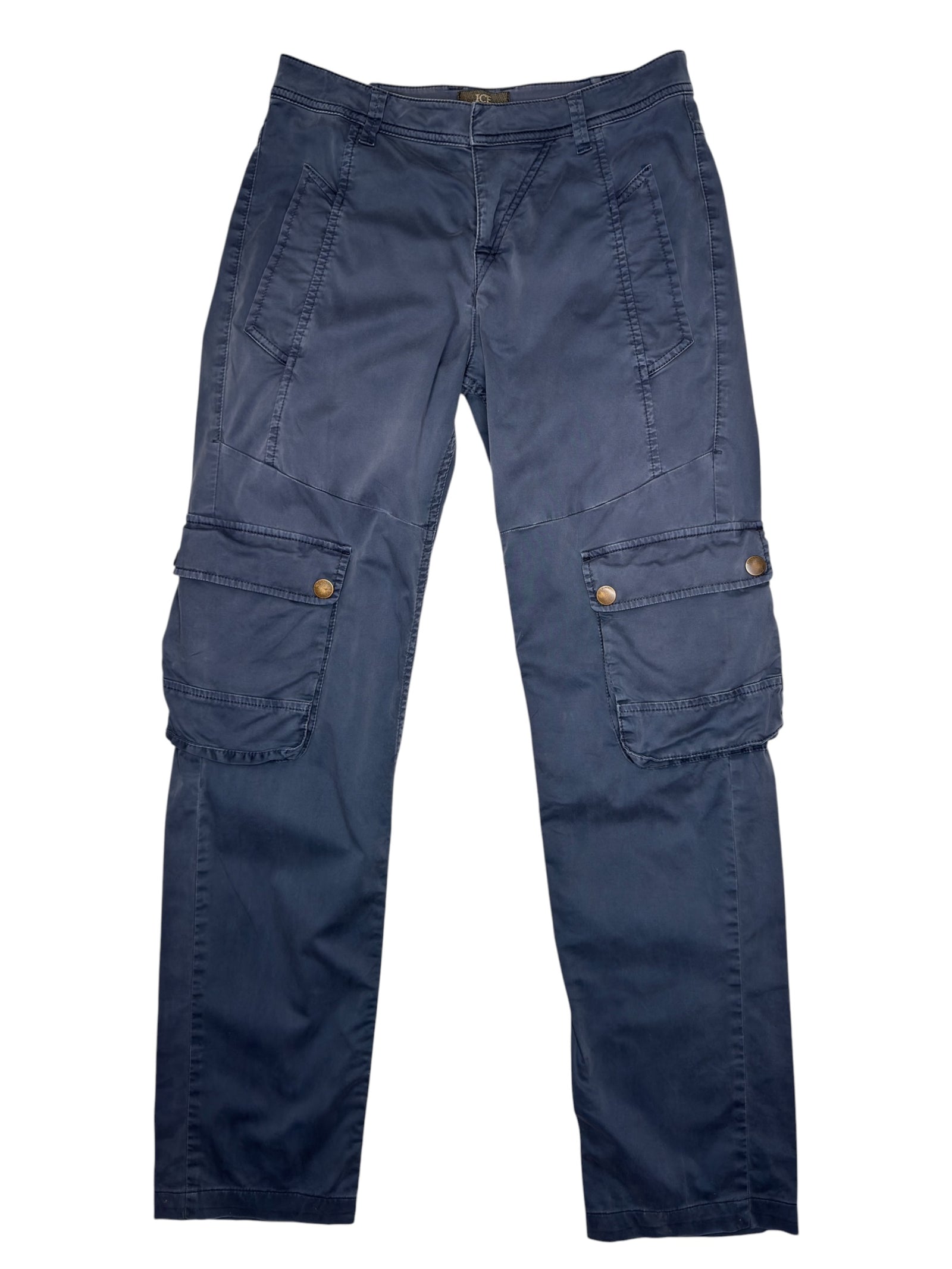 Vintage 2000s ICEBERG Mid-Rise Midnight Blue Utility Trousers | Women's Size M-L