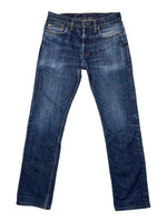 Men’s 3Sixteen Selvedge Mid-Rise Blue Denim Slim Fit Straight Leg Jeans | 30 Inch Waist