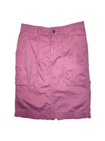 Vintage 2000s MISS SIXTY Mid-Rise Pink Below-the-Knee Cargo Midi Skirt with Asymmetrical Zip Details | Size S