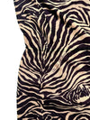 Vintage 2000s Y2K Alesandro Dell’acqua Brown & Pink Tiger Animal Print Sleeveless Layered Mini Dress with Cinched Drop Waist & Tie Details | Size M