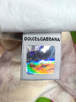 Vintage 2000s Y2K Dolce & Gabbana Bohemian Preppy Low Mid Rise Yellow Floral & Abstract Patterned A-Line Mini Skirt | Size S