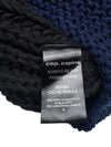Cop Copine Subversive Wool Blend Navy Blue Knit Off-the-Shoulder Shawl Scarf Wrap | One Size