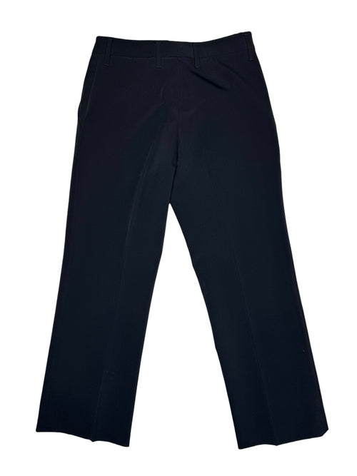 Vintage 2000s PRADA Minimalist Mid-Rise Black Formal Tailored Cropped Trousers | Size S