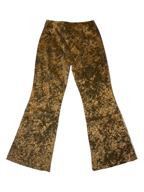 Vintage 2000s Custo Barcelona Deadstock Patchwork Bootcut Trousers With Velvet Burnout Detail | Size M
