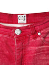 Vintage 2000s Cavalli Coral Red Denim High Waisted Faded Straight Leg Jeans | 26 Inch Waist