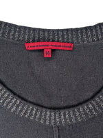 Vintage 2000s Y2K Marithé + François Girbaud Subversive Asymmetrical Grey Knit Sleeveless Tank with Ruching | Size XS-S