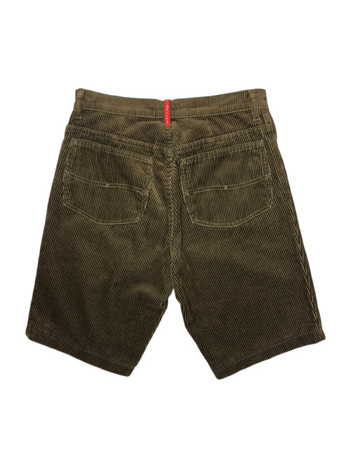Vintage 90s FIORUCCI Mid-Rise Dark Brown Courdoroy Above-the-Knee Bermuda Shorts | Size S