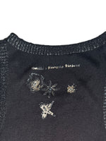 Vintage 2000s Y2K Marithé + François Girbaud Subversive Asymmetrical Grey Knit Sleeveless Tank with Ruching | Size XS-S