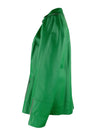 Vintage 2000s Y2K Bright Green High Mockneck Zip Up Moto Leather Jacket