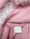 Vintage 2000s Y2K Preppy Chic Pastel Baby Pink Collared Cotton Blazer Jacket with Bedazzled Rhinestones | Size M