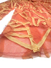 Vintage 2000s Y2K Save The Queen Orange Abstract Lightweight Mesh Patchwork Summer Blazer Jacket | Size S