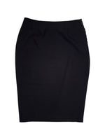 Vintage 2000s DOLCE & GABBANA Wool Blend Black Fitted Pencil Midi Skirt with Hook & Eye Detail | Size S