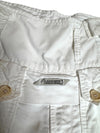 Vintage 2000s Marithé + François Girbaud Subversive High Rise Flax Blend White Cargo Pants | 29 Inch Waist
