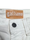 Vintage 2000s Galliano White Low Rise Slim Fit Skinny Jeans | 28 Inch Waist