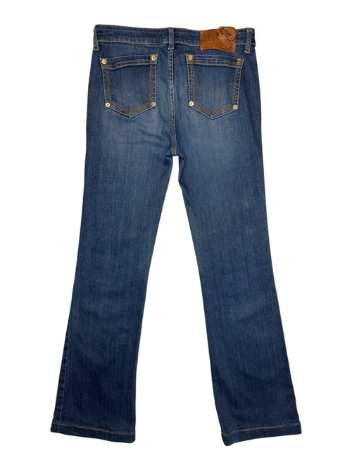 Vintage 2000s RED VALENTINO Mid-Rise Blue Faded Denim Bootcut Jeans | Size S-M
