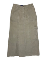 Vintage 2000s BILLABONG Tan Corduroy Cargo Maxi Skirt | Size XS-S