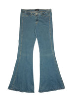 Vintage 2000s Blue Denim Low Rise Flared Bell Bottom Jeans | Size L
