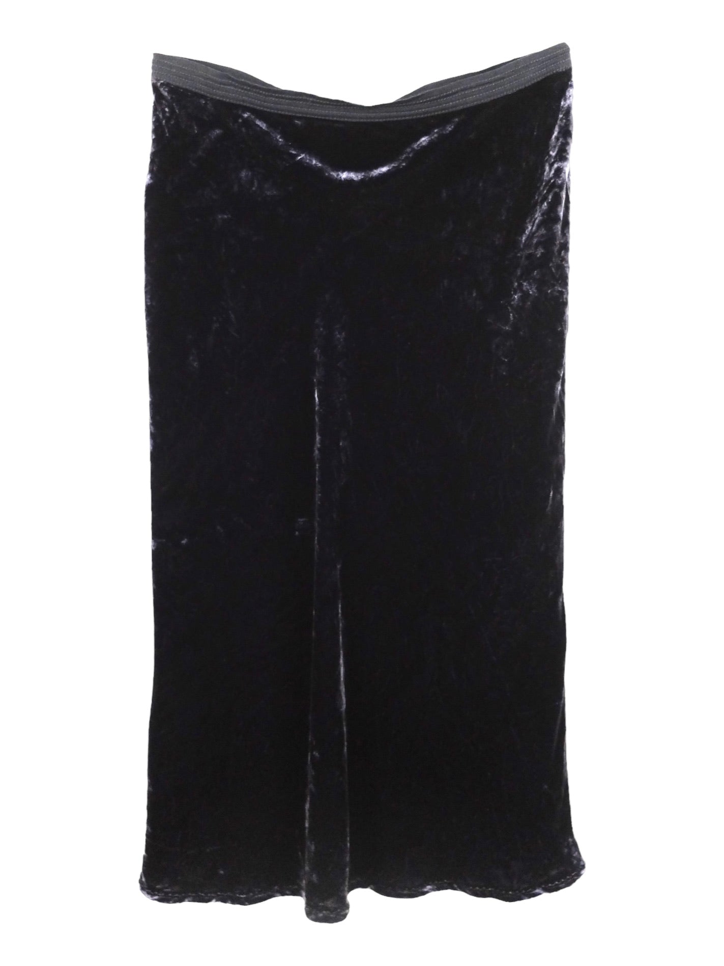 Vintage 2000s Y2K Max Mara Max & Co. Bohemian Chic Formal Low Rise Purple Velvet Midi Skirt