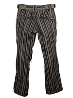 Vintage 2000s Y2K Striped Cyber Gothic Style Utility Ski Snow Bootcut Trouser Pants | 34 Inch Waist