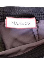 Vintage 2000s Y2K Max Mara Max & Co. Bohemian Chic Formal Low Rise Purple Velvet Midi Skirt