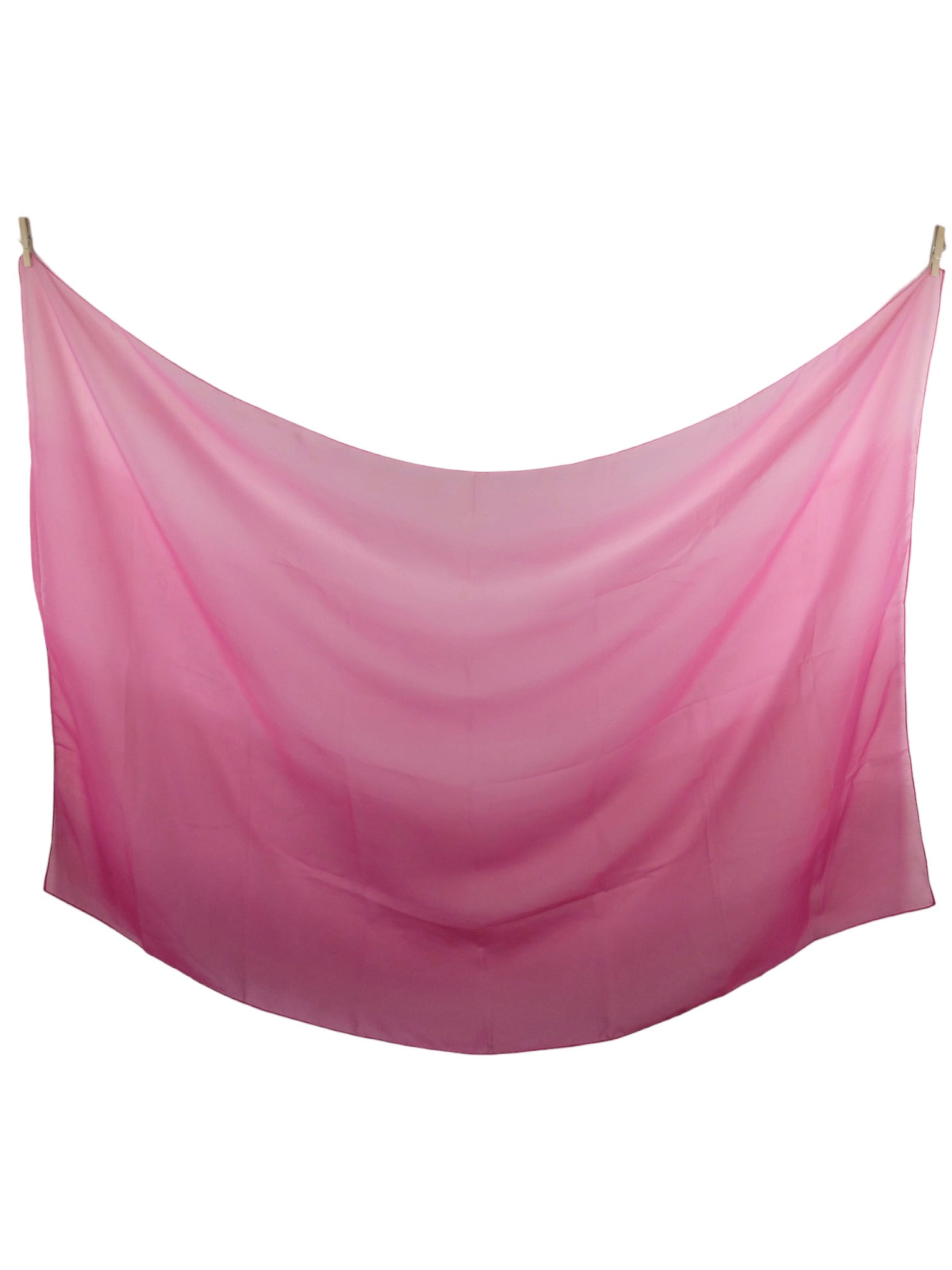 Vintage 2000s Y2K Chic Formal Avant-Garde Pink Ombre Solid Basic Large Wide Rectangular Bandana Neck Tie Shawl Scarf