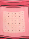 Vintage 70s Silk Pink Minimalist Geometric Pink & Black Square Bandana Neck Tie Scarf