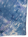 Vintage 80s Silk Mod Hippie Blue & White Tie Dye Acid Wash Square Bandana Neck Tie Scarf